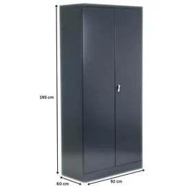 Proregal Bee Aktenschrank 195 x 92 x 60 cm Grau