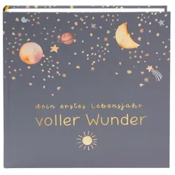 Goldbuch voller Wunder Weltraum blau 25x25 60 S.Babyalbum  24497