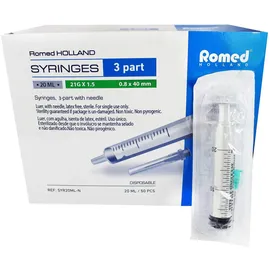 Romed Holland Einmalspritzen mit Einmalkanülen 20 ml 50 St.