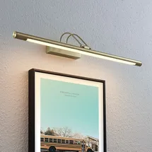 LINDBY LED Wandleuchte Wandlampe Innen Mailine aus Metall, Modern / 69 cm messing für Wohnzimmer, / Esszimmer, Von Lindby