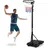 Costway Basketballkorb 260-305cm höhenverstelbar, tragbarer Basketballständer mit befüllbarem Ständer & Rädern, - Schwarz