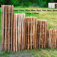 vidaXL Staketenzaun 90 x 500 cm Haselnuss