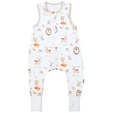 TupTam Sommerschlafsack Baby mit Beinen Leichter Schlafsack Baby Sommer 0.5 TOG, OEKO-TEX, Farbe: Waldtiere/Igel/Rehe, Größe: 68-74 - 68-74