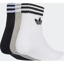 adidas 3-Stripes Ankle Socken 3er Pack grau/schwarz/weiß 37-39