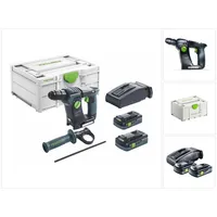 Festool BHC 18 HPC 4,0 I-Plus Akku Bohrhammer 18 V 25 Nm 1,8 J SDS Plus Brushless ( 576513 ) + 2x Akku 4,0 Ah + Ladegerät + Systainer ( Nachfolger