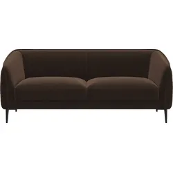 2,5-Sitzer FLEXLUX "Belle Designsofa, Couch, bequem durch Kaltschaum im Sitz", braun (tobacco), B:188cm H:74cm T:89cm, 100% Polyester, Sofas, Skandinavisches Design, In hochwertiger Verarbeitung
