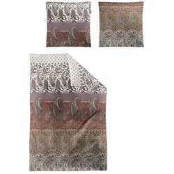 Irisette Bettwäsche Wave 135 x 200 cm Satin Rot Beere
