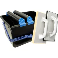 Helpmate Putzeimer Fliesenwaschset 5-teilig Schwarz