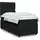 vidaXL Boxspringbett mit Matratze Schwarz 140x200 cm Samt
