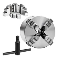 vidaXL Drehfutter Stahl 80 mm silberfarben
