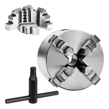 vidaXL Drehfutter Stahl 80 mm silberfarben