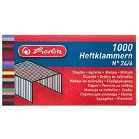 Herlitz Heftklammern 24/6 Metall Blau 1000 St.