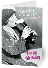 LUMA Geburtstagskarte Humor "Knäckebrot" DIN B6