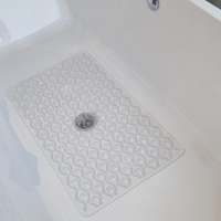 Sealskin Drip Sicherheitsmatte 40x71 cm, Badewanneneinlage aus PVC, sicherer Halt in Badewanne und Dusche, Farbe: Transparent