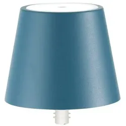 Poldina STOPPER LED-Lampe von Zafferano, wiederaufladbar und tragbar, Farbe Luftfahrtblau mit einer Akkulaufzeit von bis zu 12 Stunden