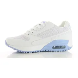 Oxypas moderner Sneaker Ela SRC Arbeiten Sneaker,White with Light Blue,37 EU
