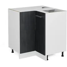 Vicco Eckunterschrank R-Line 75,6 x 46 x 81,6 cm Schwarz Weiß