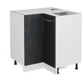 Vicco Eckunterschrank R-Line 75,6 x 46 x 81,6 cm Schwarz Weiß