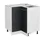 Vicco Eckunterschrank R-Line 75,6 x 46 x 81,6 cm Schwarz Weiß
