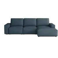 Emoebel24 Modular Ecksofa Fergi Rechts L-form  289x166x90 cm Dunkelblau - Dunkelblau