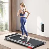 BLACK LORD Unterbau-Laufband, 4-in-1-Jogging- und Walking-Pad, 3,2 PS Fitnessgerät, tragbar, für Homeoffice, 140 kg Belastbarkeit, Fernbedienung + App,Silber