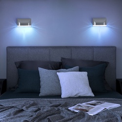 Wandleuchte Batteriebetrieben Bewegungsmelder LED Treppenbeleuchtung Batterie Nachtlicht Schrankbeleuchtung LED Bewegungssensor, zum Kleben oder Schrauben, BxH 8,1 x 4,6cm, 2er Set