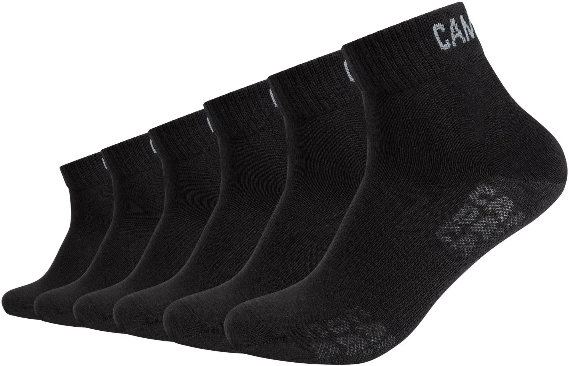 Kurzsocken CAMP DAVID "mesh ventilation", Herren, Gr. 39-42, schwarz, Baumwollmischung, unifarben, Socken Kurzsocken, mit dezentem Markenlogo