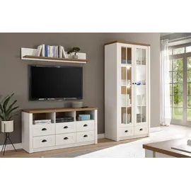 Home Affaire Vitrine Beauvais 90 x 43 x 198 cm Weiß