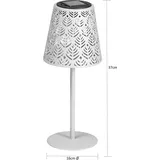 NORTHPOINT LED Solar Metal Tischleuchte Dekolampe Dämmerungssensor Schattenspiel orientalisch beige