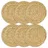 HMF Tischset rund geflochten aus Wasserhyazinthe, Platzset abwaschbar, 6er Set, 30 cm