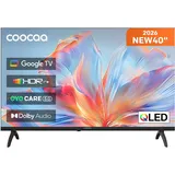 coocaa 40 Zoll Fernseher, 100cm, QLED FHD Smart TV mit Google TV, HDR10, HLG, Dolby Audio, EyeCare, Triple Tuner DVB-T/-T2/-C/-S/-S2 CI+, Bluetooth 5.1, 40CGQH40, 2026 Neues Modell