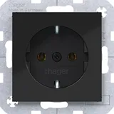 Hager Schuko-Steckdose 20 WAS1100BG Nachtschwarz