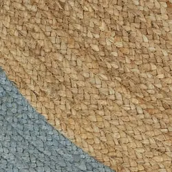 vidaXL Teppich Handgefertigt Jute mit Olivgrünem Rand 90 cm