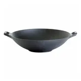 All'Grill Wok aus Gusseisen, Ø 25cm, Pfanne + Kochtopf, Schwarz