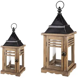 GILDE Holz Laterne  Listello