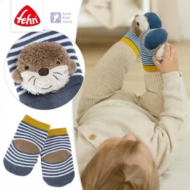 Fehn Rasselsocken Otter Blau