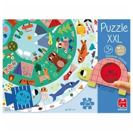 JUMBO Spiele Puzzle XXL Tiere entdecken (25 Teile)