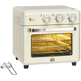 kowdom Minibackofen Mini Backofen 5-in-1, 20 L, 1400W, Timer 60 Min., cremeweiß, Mini Backofen, 5-in-1, 20 L, 1400 W, Timer 60 Min. weiß