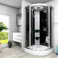 Komplettdusche Duschkabine Fertigdusche Dusche D58-13T1-EC 90x90 cm mit 2K Scheiben Versiegelung