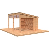 Palmako Holzpavillon »Nova«, mit Oberlicht, BxT: 432x376 cm, braun