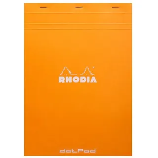 Rhodia Notizblock 18558C, dotpad, dotted, A4, 80 g/m2, 80 Blatt, orange