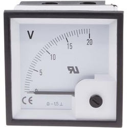 Rs Pro DC Voltmeter 72x72mm 90 deg scale 20V, Automatisierung