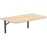 AKKE Klapptisch Wandklapptisch Esstisch - Klappbar Faltbar Platzsparend - Abgerundete Ecken - 80cm x 60cm - Ahorn