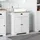 vidaXL Waschbeckenunterschrank BODO Weiß und Braun 70x35x80 cm