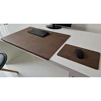 Profi Mats Schreibtischunterlage Kantenschutz Mauspad Nubuko Kunst Leder in 7 Farben 90 cm