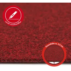 Andiamo Teppichboden ANDIAMO "Invita, Nadelvlies, Gesamthöhe 5 mm, Luxusklasse LC1", rot, B:400cm L:700cm, Kunstfaser, Teppiche, melierte Optik, Breite 200 cm oder 400 cm, robust & strapazierfähig