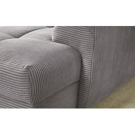 bobb Eckcouch Cordstoff 2-Sitzer Grau