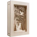 Rayher Holzbausatz 3D-Motivrahmen Wald beige
