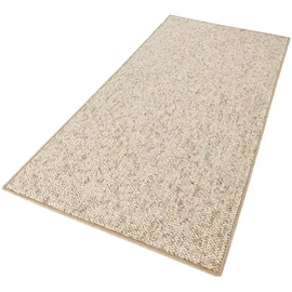 Bt Carpet Wolly Läufer – Wohnzimmerteppich Flachgewebe Kurzflor Woll-Optik Wolle Skandi-Look Esszimmer, Wohnzimmer, Kinderzimmer, Schlafzimmer – Beige Braun, 80x300cm