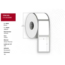 Capture Label 20x200 Direct thermal Core 25 Outer diameter